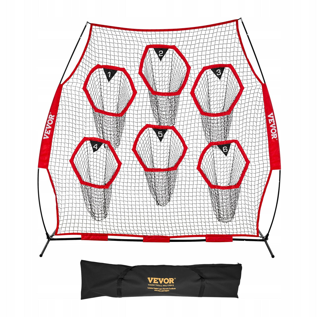 VEVOR SOCCER COACHING THROWING NET 274X106X243 CM PREMIUM