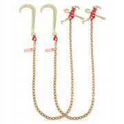 VEVOR TOW CHAIN J-HOOK G80 5/16 INCH 6 FEET 2 PCS GALVANIZED