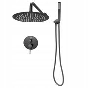 VEVOR PROFESSIONAL SHOWER FAUCET WITH 10-INCH RAINFALL SHOWER HEAD, BLACK