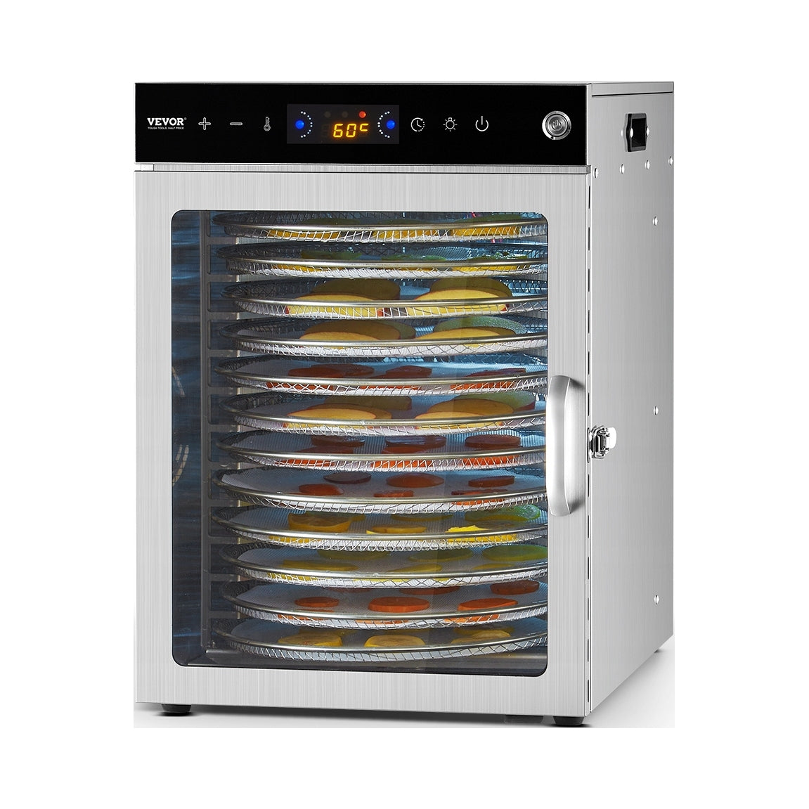 FOOD DEHYDRATOR VEVOR 12 TRAYS STAINLESS STEEL 800W ELECTRIC PREMIUM