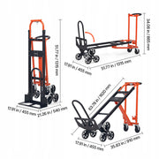 VEVOR 3-in-1 Stair Climbing Hand Truck, Heavy-Duty, Foldable, 350 kg, Aluminum