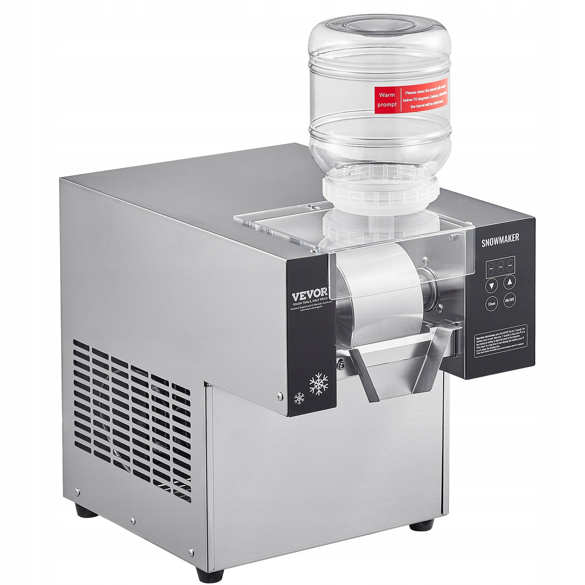 VEVOR COMMERCIAL ICE FLAKE MACHINE 80 KG 360W STEEL