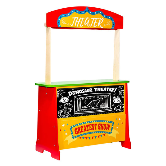 VEVOR WOODEN 2-IN-1 SHOP PUPPET THEATER PREMIUM CURTAINS MDF