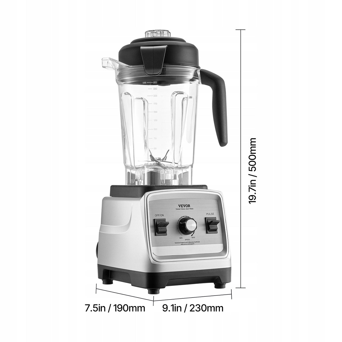 PROFESSIONAL VEVOR STAND MIXER 1600W 2.5L POWERFUL SHAKE BLENDER