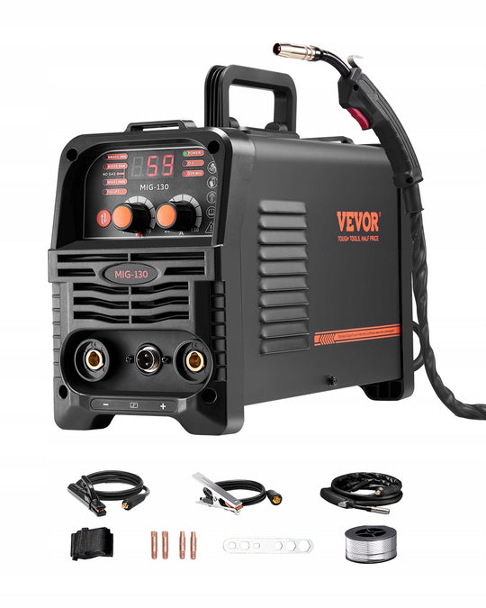 PROFESSIONAL VEVOR MIG 130A 3-IN-1 SYNERGIC MIG MMA LIFT TIG WELDER