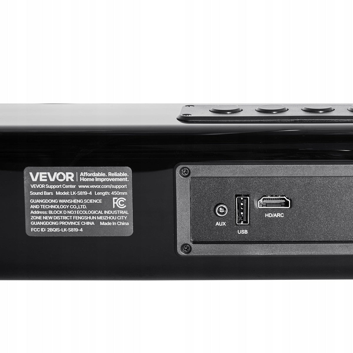 VEVOR SOUNDBAR 2.0 CHANNEL 80W BLUETOOTH HDMI USB COMPACT REMOTE