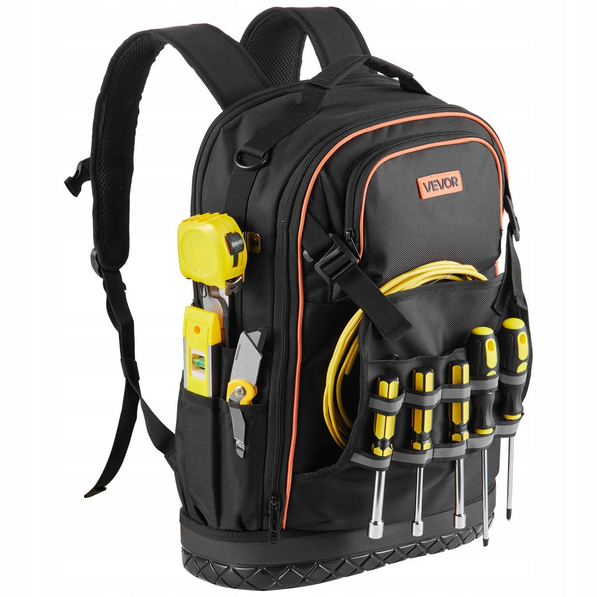 VEVOR TOOL BACKPACK 65 POCKETS 21-PIECE TOOL KIT HEAVY DUTY
