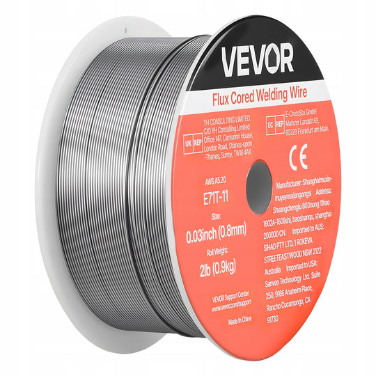 VEVOR 0.8MM E71T-11 FLUX CORED WIRE FOR GASLESS MIG WELDING 0.9KG