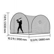 VEVOR 366X310X233 CM PROFESSIONAL HEAVY-DUTY BASEBALL BATTING CAGE NET