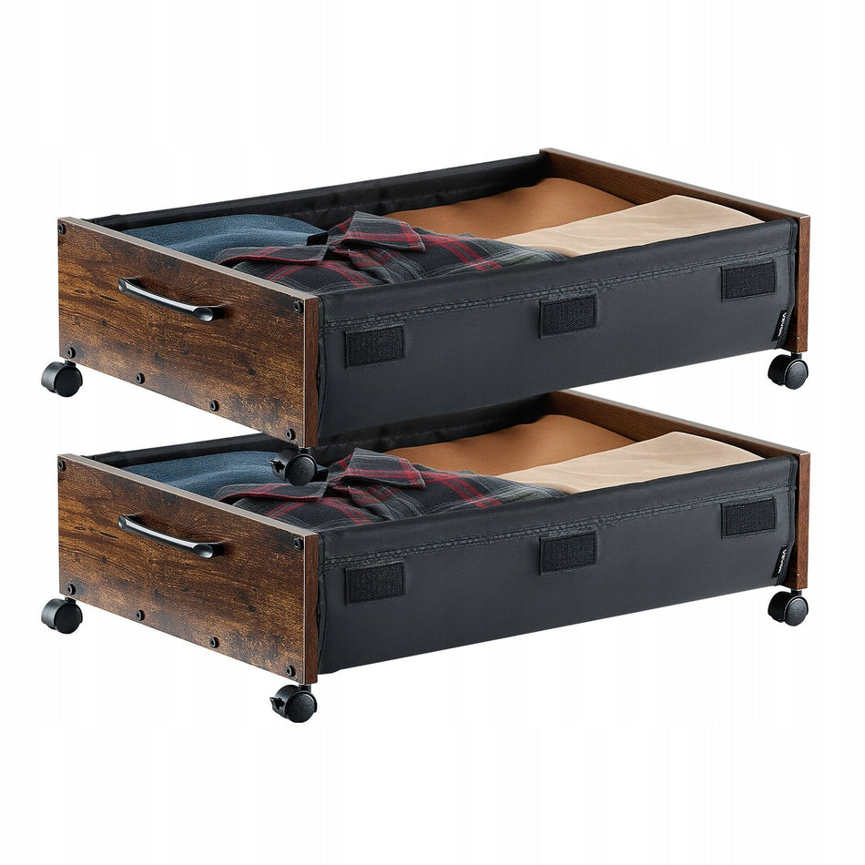 VEVOR UNDER BED STORAGE BAG 2 PCS ROLLING 650X460X180 MM