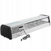 VEVOR 52 l refrigerated sushi display case, 5 pans