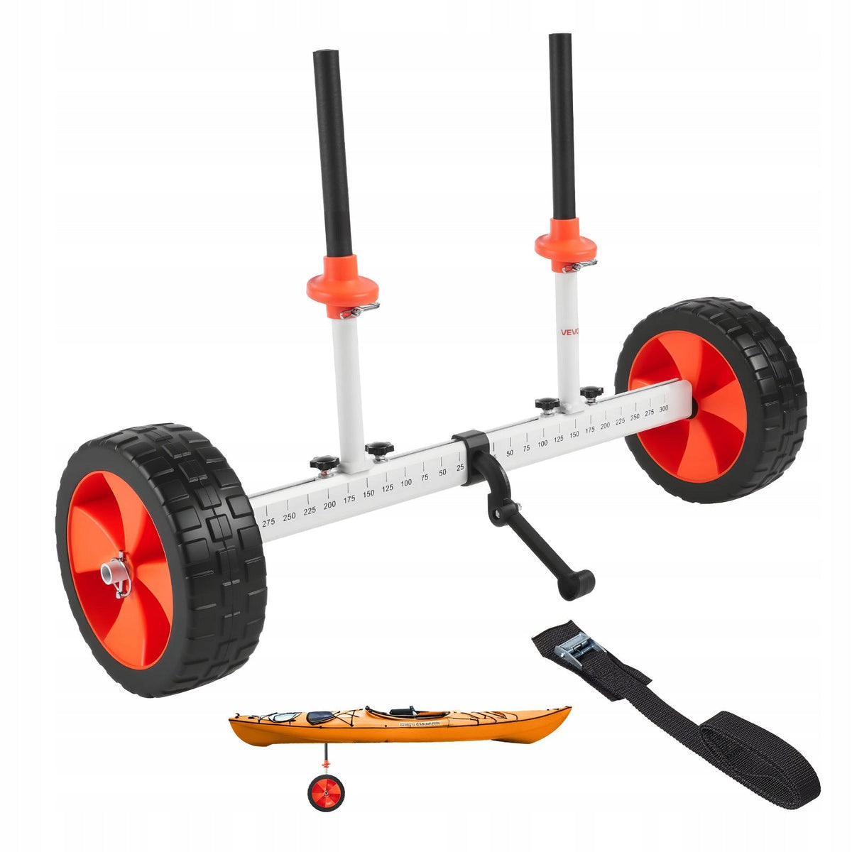 VEVOR KAYAK TROLLEY 113 KG ROBUST CANOE TROLLEY 25.4 CM TYRES WITH STRAP