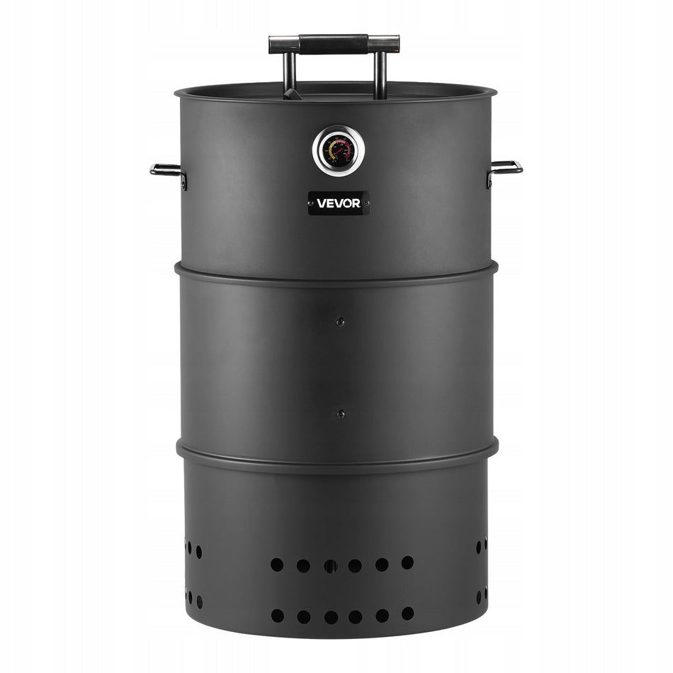 VEVOR SMOKER 470MM 4-IN-1 CHARCOAL GRILL COATED STEEL THERMOMETER STURDY
