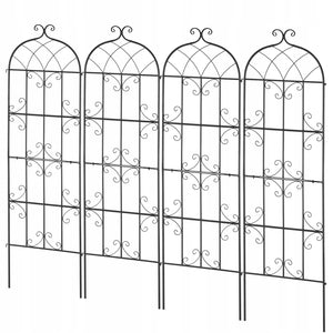 VEVOR 51x180 cm Climbing Plant Support - Set of 4 Metal Trellises