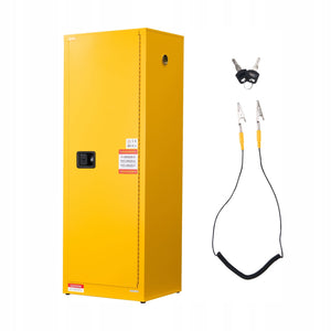VEVOR FIRE EXTINGUISHER CABINET 23 GALLON YELLOW STRONG GALVANIZED STEEL ADJUSTABLE