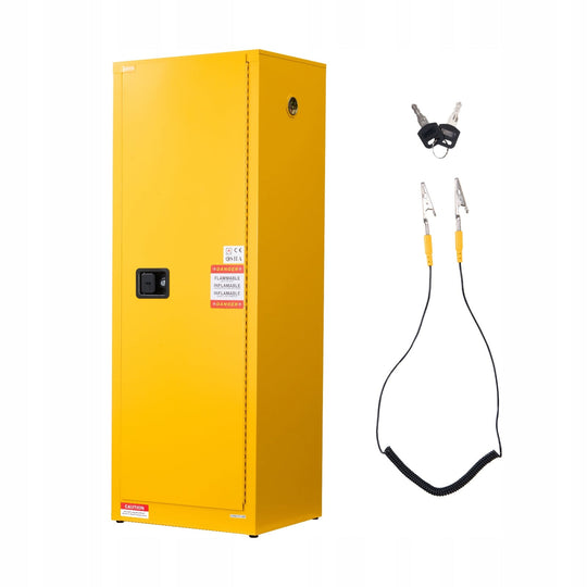 VEVOR FIRE EXTINGUISHER CABINET 23 GALLON YELLOW STRONG GALVANIZED STEEL ADJUSTABLE