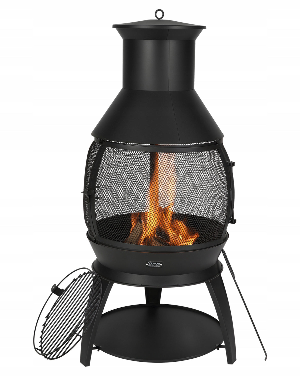 GARDEN FIREPLACE VEVOR CAST IRON STOVE 500X1100MM BBQ GRILL STABLE