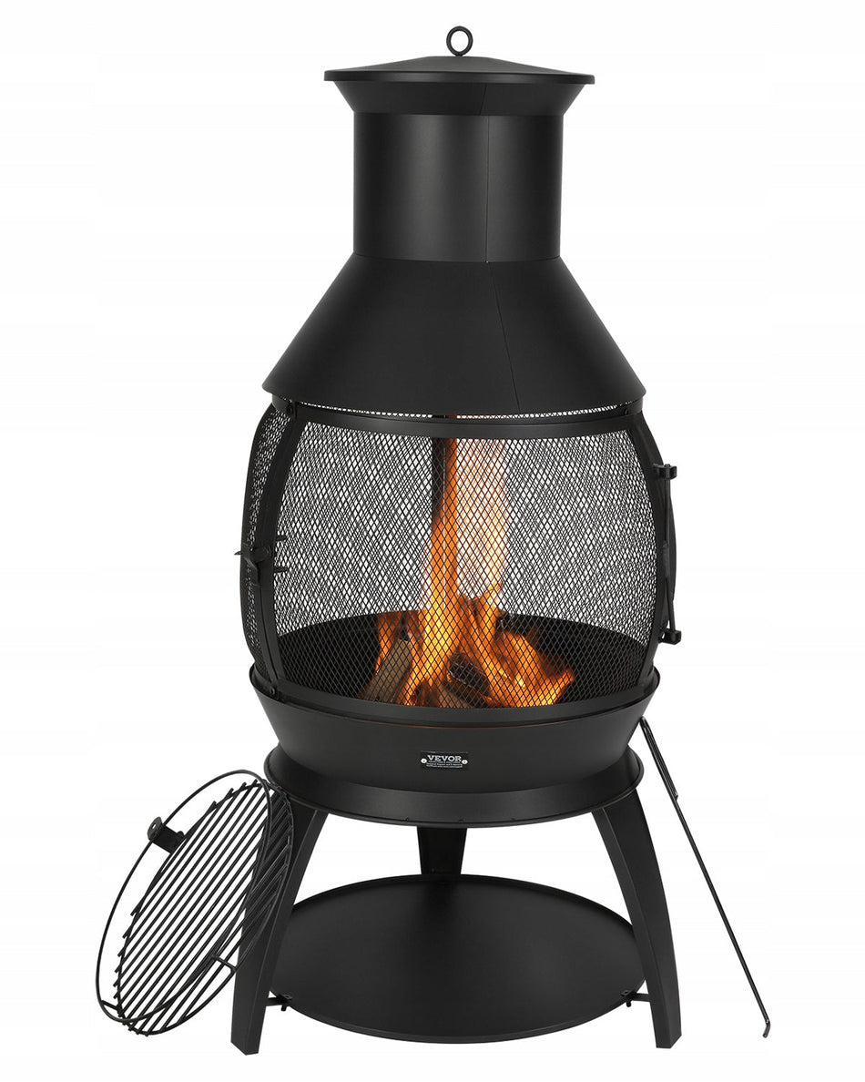 GARDEN FIREPLACE VEVOR CAST IRON STOVE 500X1100MM BBQ GRILL STABLE