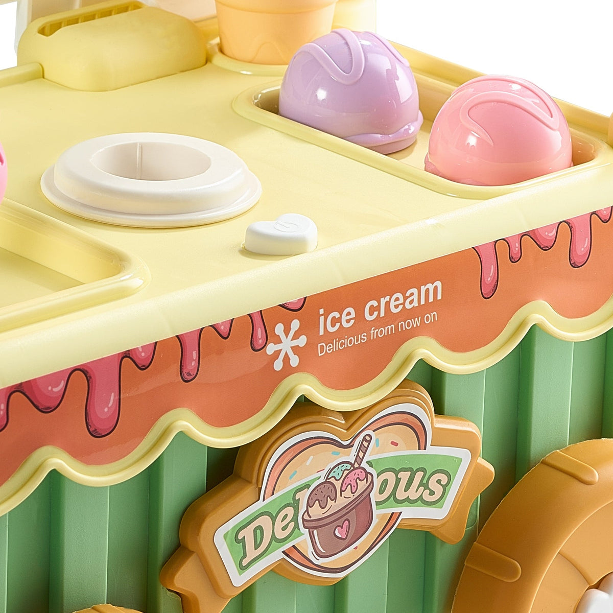 VEVOR ICE CREAM CART 27 PIECES ACCESSORY SET LIGHTS SOUNDS PP