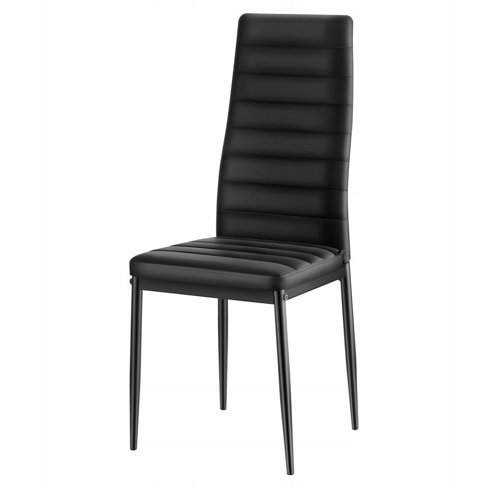 VEVOR SET OF 6 MODERN DINING CHAIRS UPHOLSTERED BLACK SOLID
