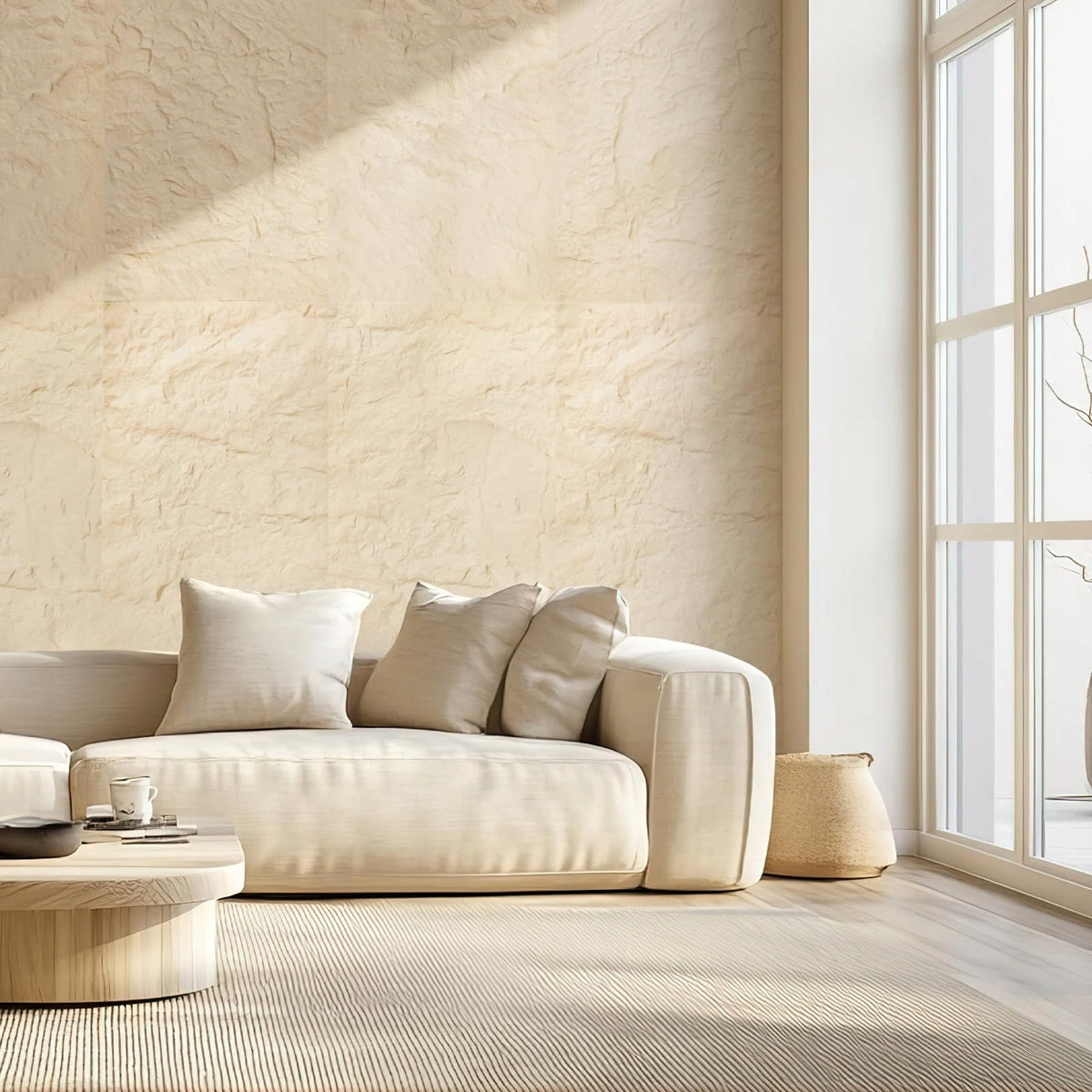 VEVOR 3D WALL PANELS SET OF 4, 120X60 CM, PU, NATURAL IMITATION