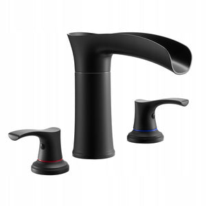 VEVOR ROMAN BATHTUB FAUCET 3 HOLE 2 HANDLE MATTE BLACK PREMIUM