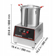 VEVOR ELECTRIC VEGETABLE SLICER 1400W 17.62L STAINLESS STEEL