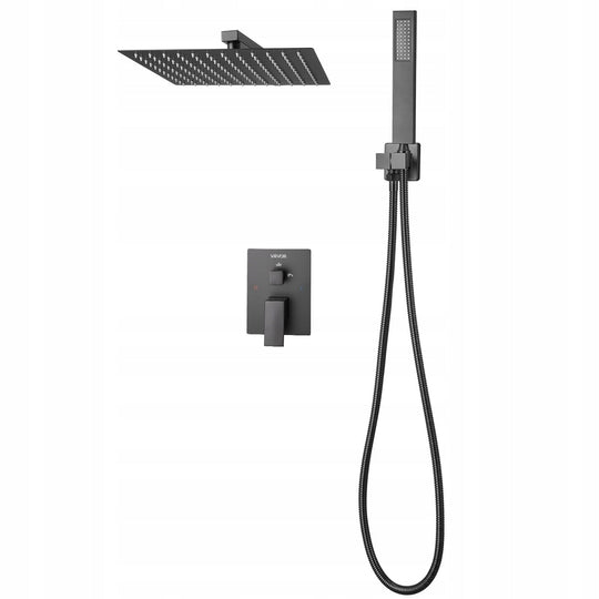VEVOR PROFESSIONAL SHOWER FAUCET WITH 12-INCH SQUARE RAINFALL SHOWER HEAD