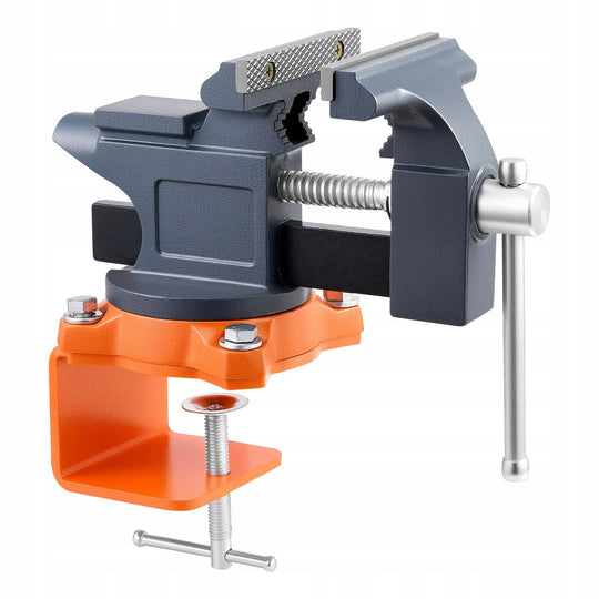 VEVOR BENCH VISE 114.3MM ROTATING BASE 270 STRONG CAST IRON VISE