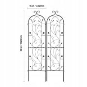 VEVOR SET OF 2 RUSTPROOF METAL TRELLISES 38X152 CM FOR PLANTS