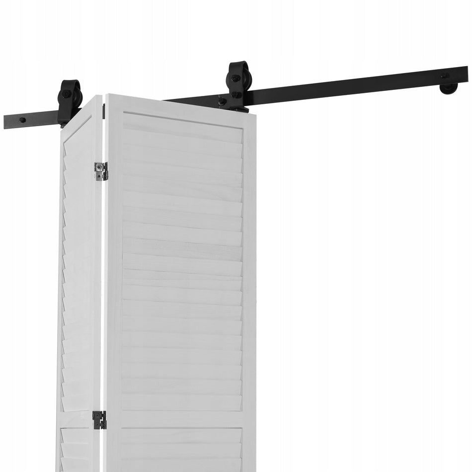 VEVOR 132 cm Heavy Duty Sliding Barn Door Hardware Kit Black
