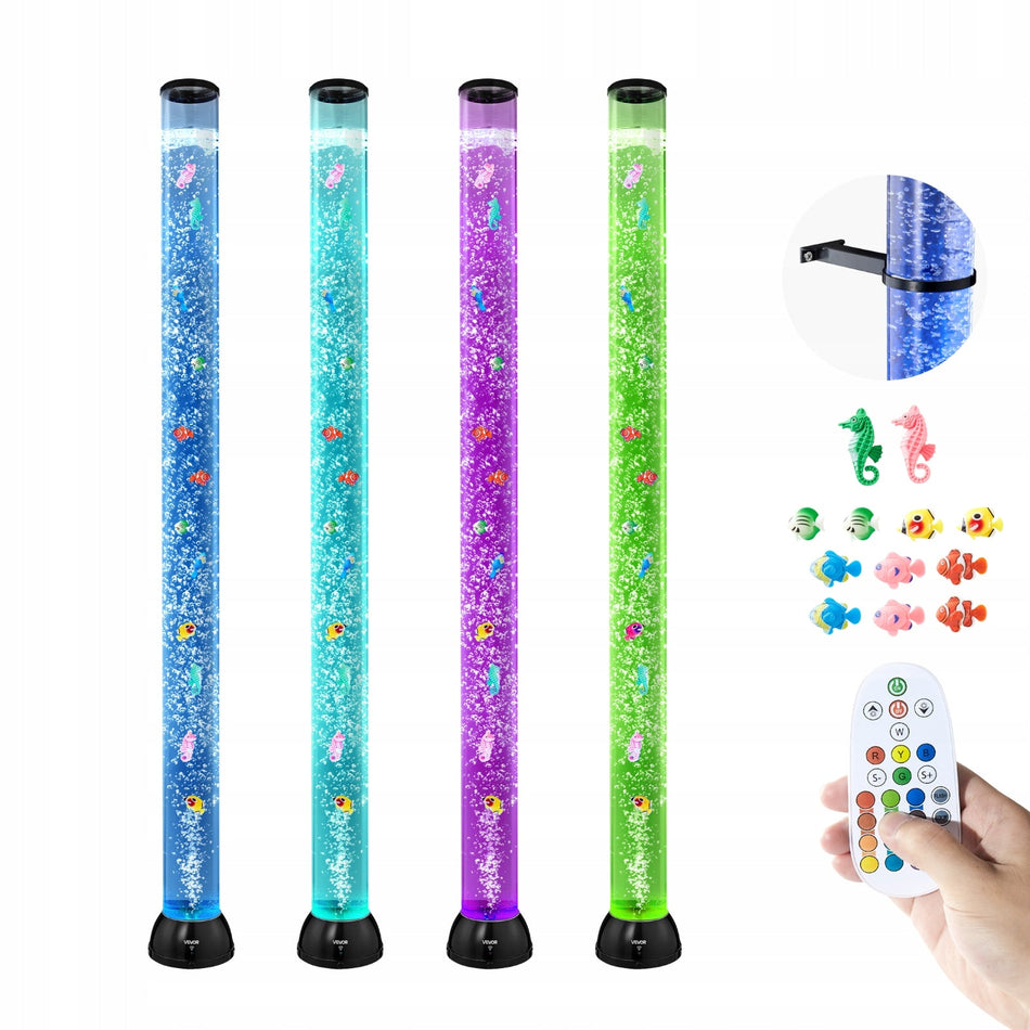 VEVOR AQUARIUM LAVA LAMP 150CM 16 COLORS REMOTE CONTROL POWERFUL SILENT
