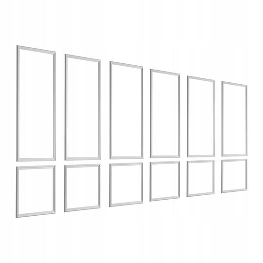 VEVOR WALL PANEL SET 6 PIECES 61X61 AND 61X137 CM STRONG WHITE