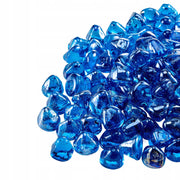 VEVOR FIRE PIT GLASS 9 KG GLASS ROCKS SEA BLUE 25.4 MM
