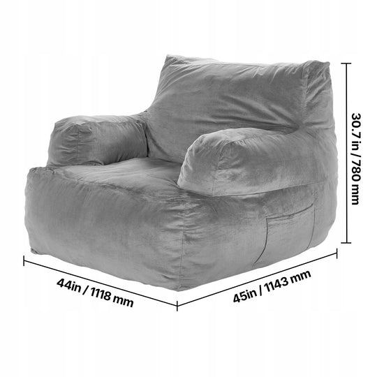 VEVOR ARMCHAIR BEAN BAG FOR ADULTS 1118X1143X780 MM PLUSH