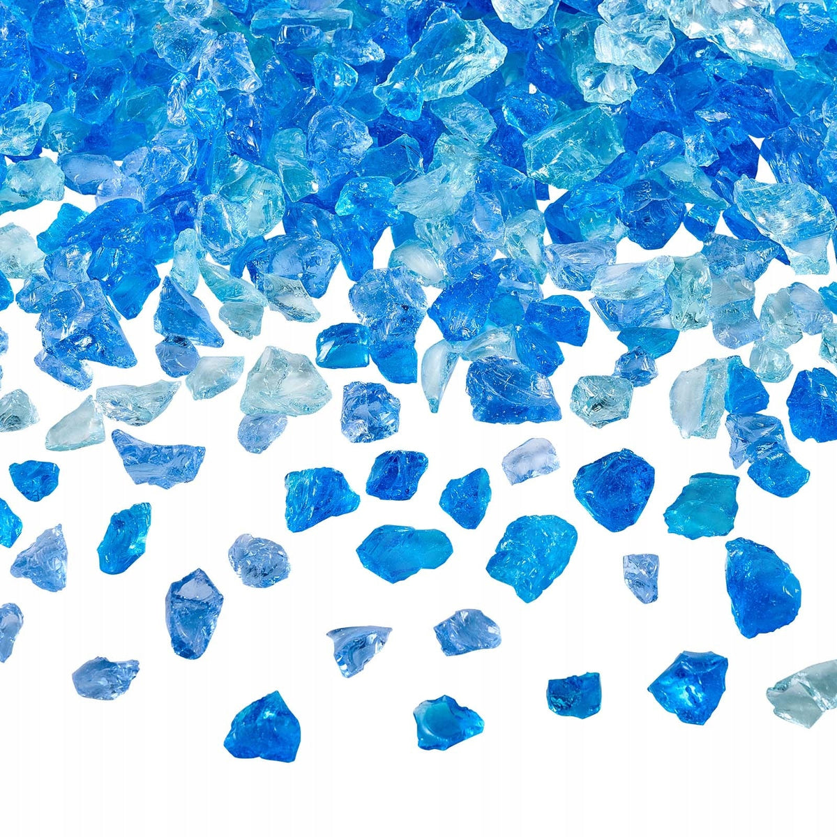 VEVOR FIREPROOF GLASS 4.5KG FIREPLACE GLASS STONES SEA BLUE