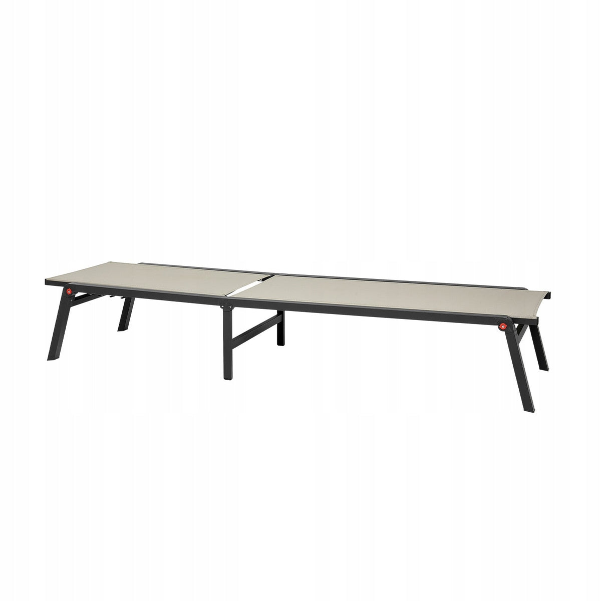 VEVOR FOLDING GARDEN SUN LOUNGER STRONG 180 KG 5-POSITION ADJUSTMENT ALUMINIUM