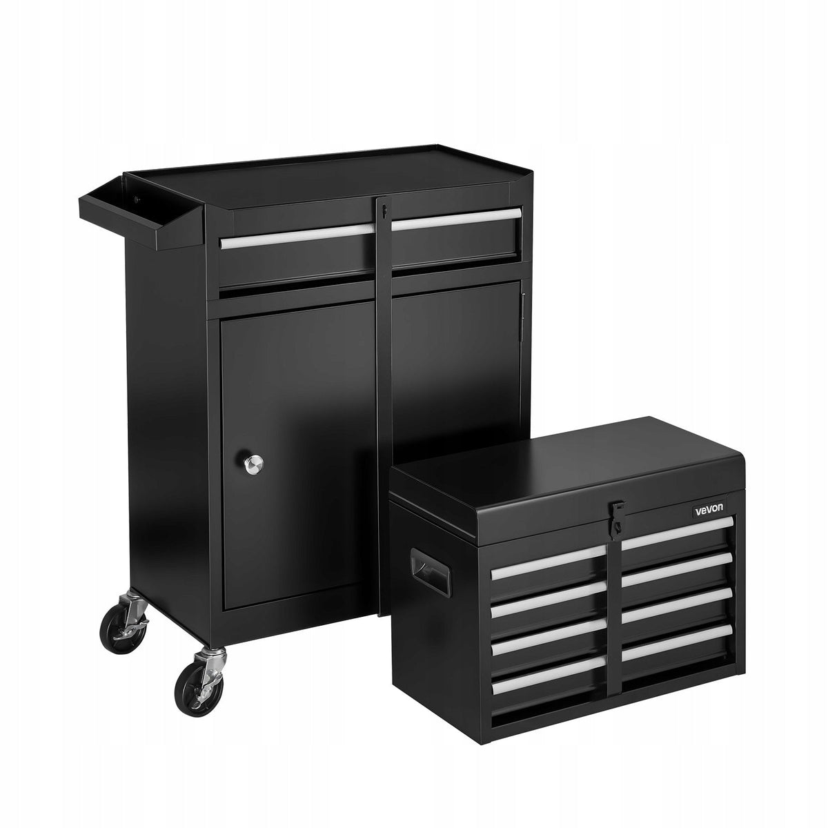 PROFESSIONAL VEVOR 2-IN-1 WORKSHOP TROLLEY WITH 5 DRAWERS AND METAL
