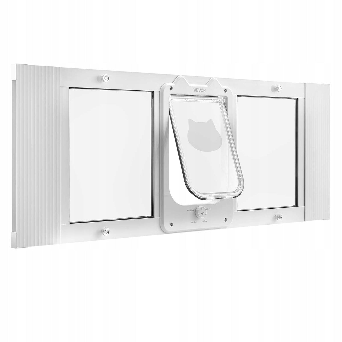 CAT FLAP VEVOR ADJUSTABLE 889-1016 MM ALUMINIUM STRONG WHITE
