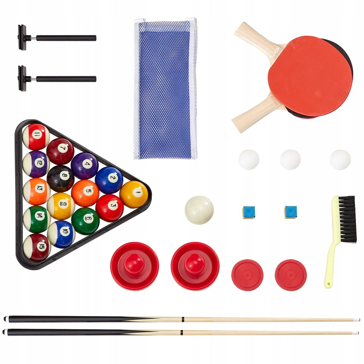 VEVOR 3-IN-1 MULTIFUNCTIONAL ROTARY BILLIARDS HOCKEY PING PONG TABLE PREMIUM