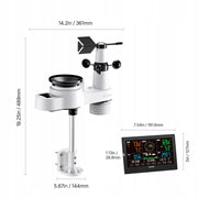 VEVOR 5-IN-1 SOLAR WEATHER STATION WITH IPX6 7.5" OUTDOOR SENSOR