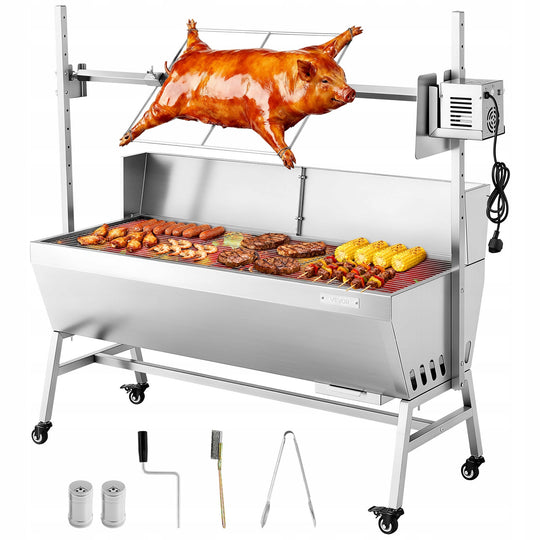 VEVOR PROFESSIONAL ROTISSERIE GRILL 38W 60KG 4 HEIGHT LEVELS STEEL