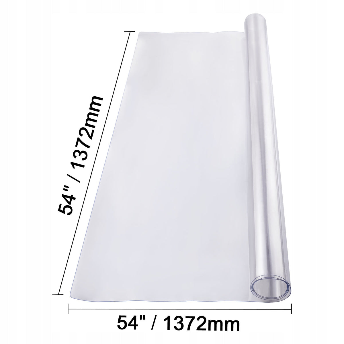 VEVOR PLASTIC TABLECLOTH TABLE PROTECTOR 54X54 1.5MM CLEAR PVC