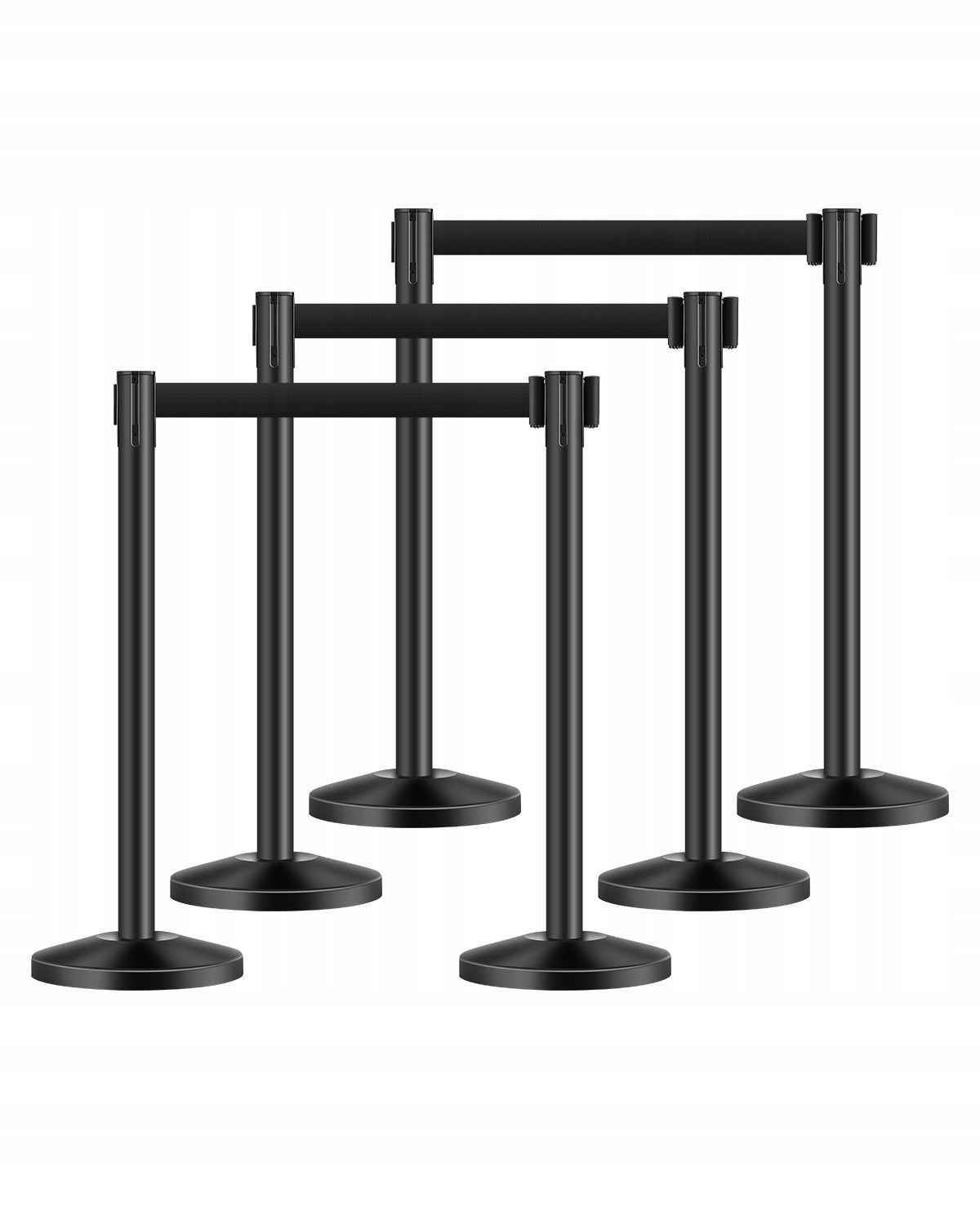 VEVOR 6-PACK RETRACTABLE STANCHIONS STRONG STABLE