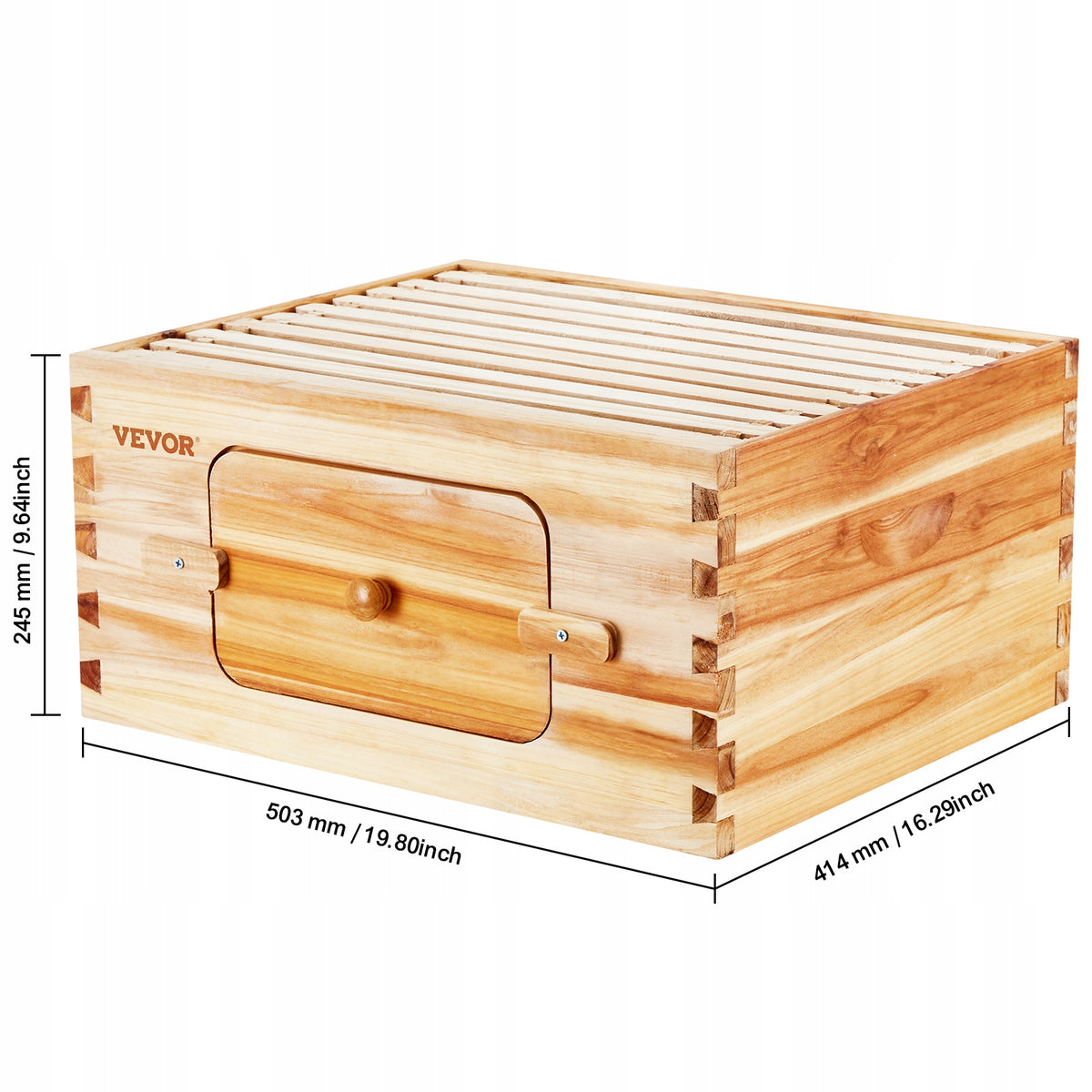 VEVOR BEEHIVE STARTER KIT WITH DEEP BOX 100 NATURAL FIR WOOD