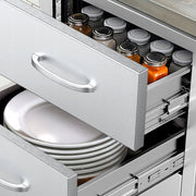 VEVOR PROFESSIONAL STAINLESS STEEL KITCHEN CABINET 3 DRAWERS