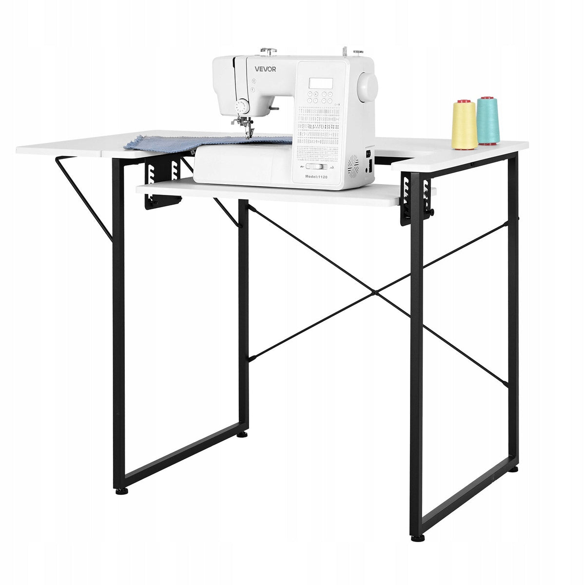 PROFESSIONAL SEWING TABLE VEVOR FOLDING TOP ADJUSTABLE SHELF STRONG