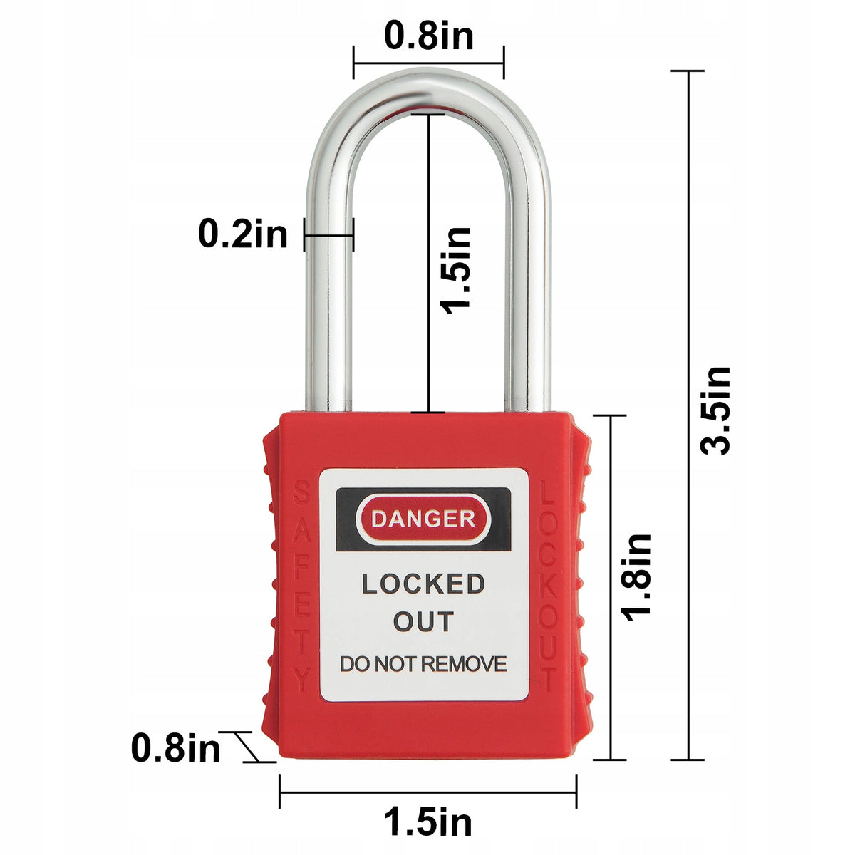 SET OF 10 RED VEVOR LOCKOUT TAGOUT SAFETY PADLOCKS