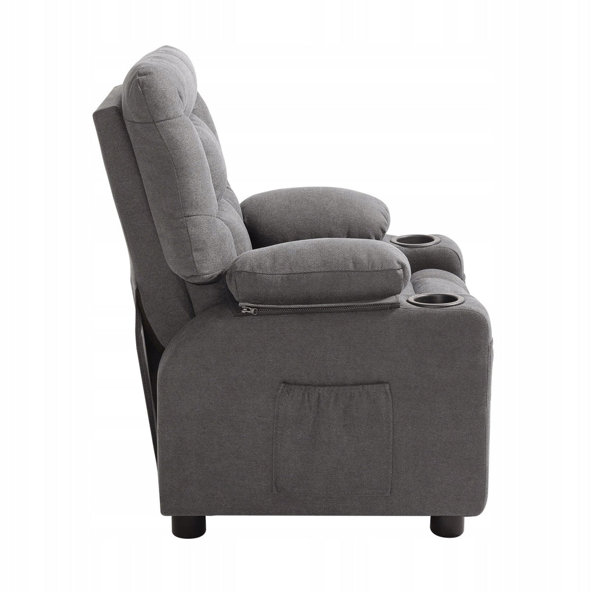 VEVOR CHILDREN'S FOLD-OUT ARMCHAIR WITH CUP HOLDERS GREY 110KG