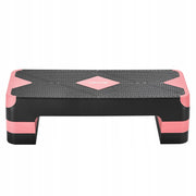 VEVOR AEROBIC STEPPER ADJUSTABLE 3 LEVELS NON-SLIP RED